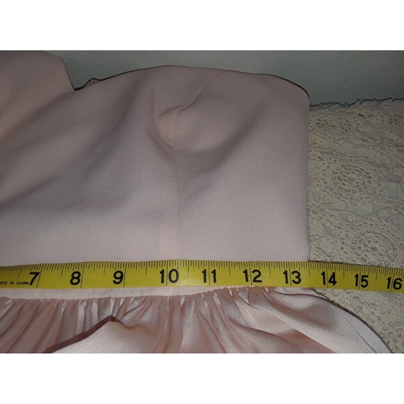White by Vera Wang Women's Maxi Dress Size 8 Halter Front Slit Bow Details Pink - Picture 8 of 11